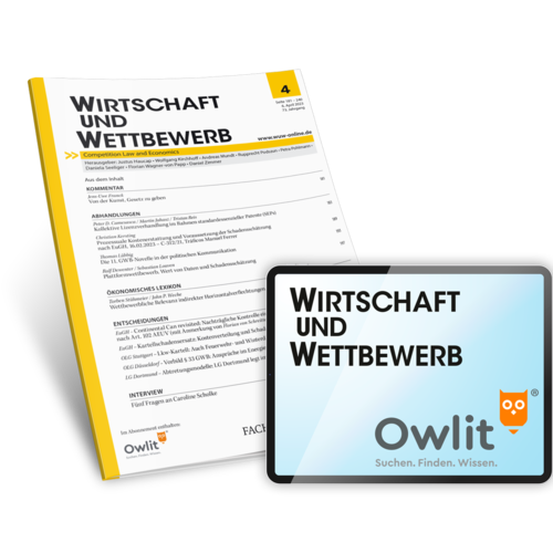 WIRTSCHAFT und WETTBEWERB